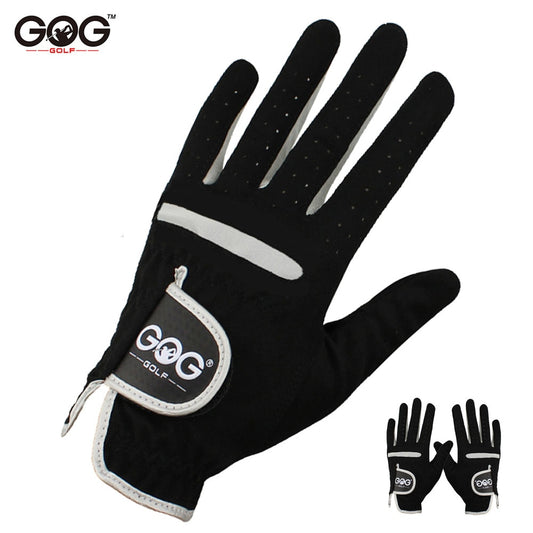 Men's Golf Glove Left Hand Right Hand Micro Soft Fiber Breathable Golf Gloves Men Color Black Brand GOG