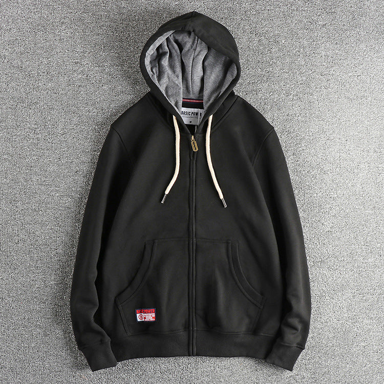 Cardigan Sweater Men's All-match Casual Solid Color Hoodie Fashion