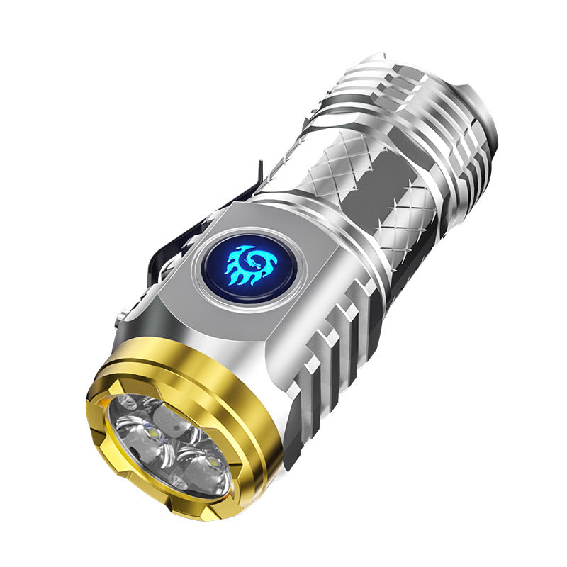 Rechargeable 3 LED 3000 Lumens 5 Modes Outdoor EDC Flashlight Power Outage Emergency Lighting