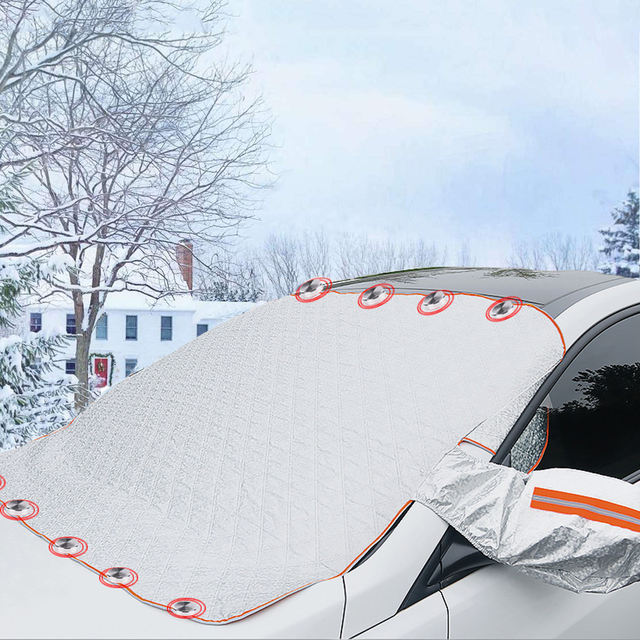Car Snow Block Front Windshield Cover Anti-Frost Anti-Freeze Sunshade Shade Winter Snow Block Auto Supplies Sunshade