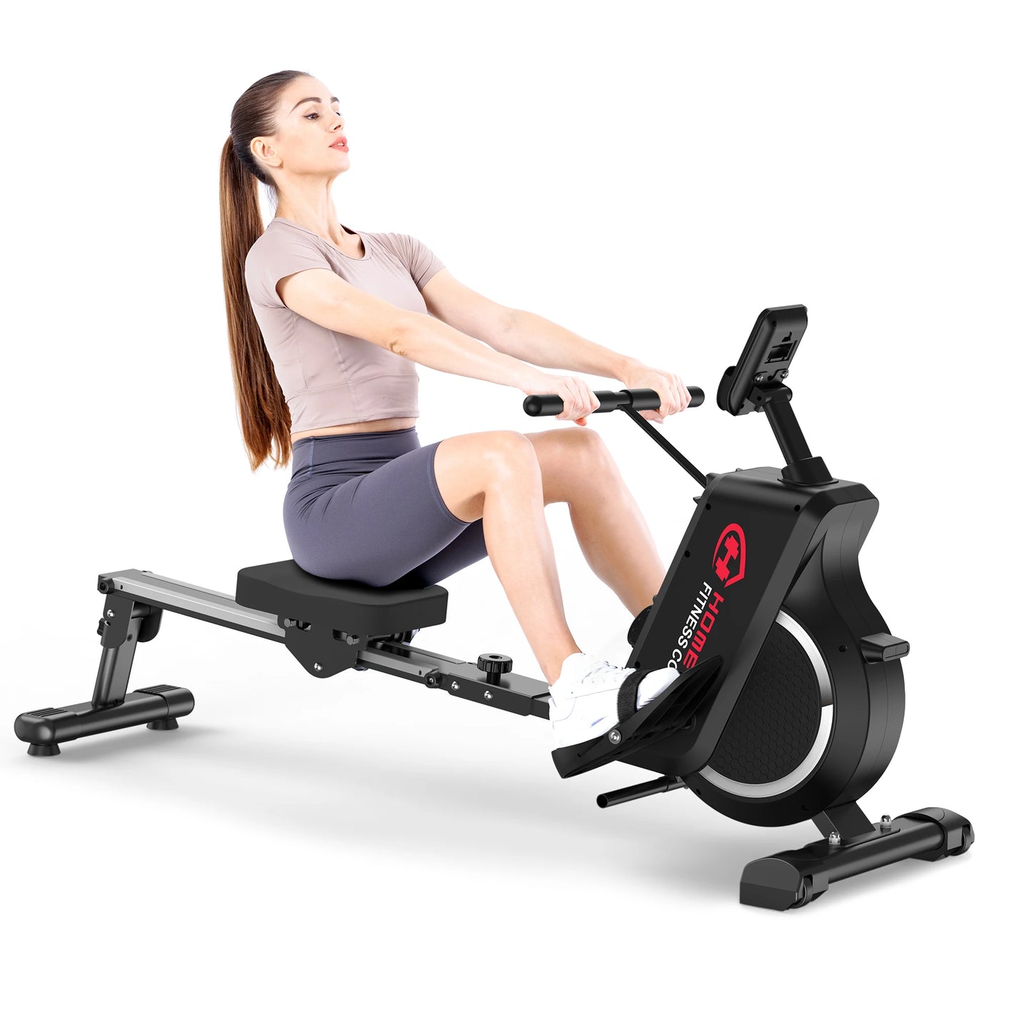Rowing Machines for Home Gym Rowing Machine with 16 Levels of Adjustable Resistance Durable Slide Rail Magnetic Rower Machine