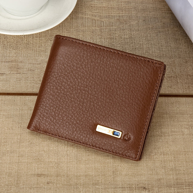 Genuine Leather Wallet High Quantity New Fashion Bifold Card Holders Slim GPS Charging Anti-theft