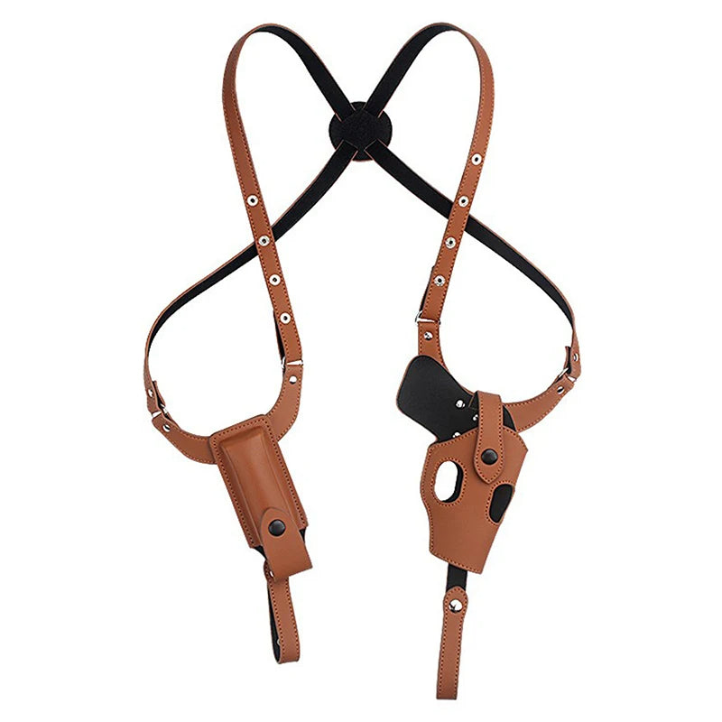 Tactical Concealed Gun Holster Military Leather Underarm Gun Shoulder Bag Hunting Hidden Holster