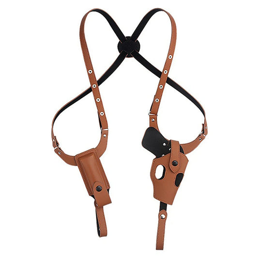 Tactical Concealed Gun Holster Military Leather Underarm Gun Shoulder Bag Hunting Hidden Holster