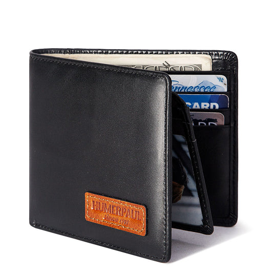 Large Capacity Multi Card First Layer Cowhide Men's Leather Wallet
