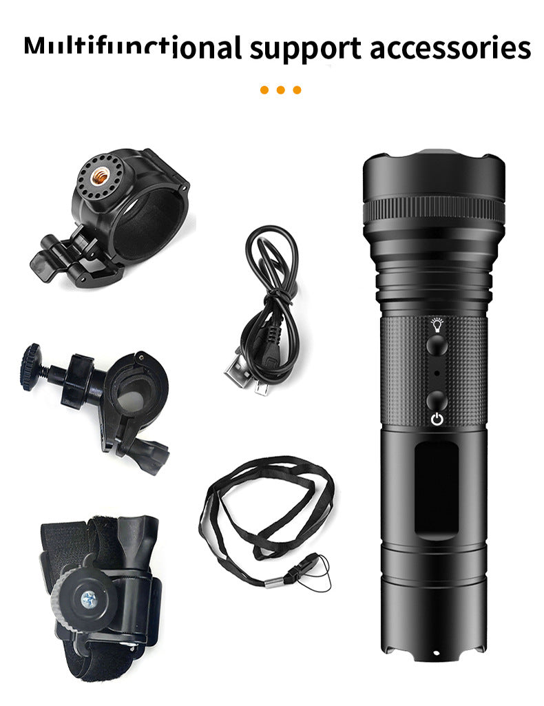 DV4000 Strong Light Flashlight Driving and Cycling Helmet Recorder 120 degree 4K HD Waterproof