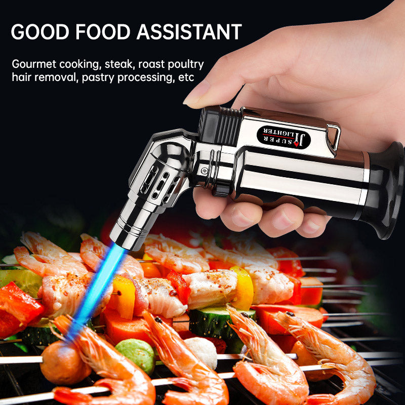 Windproof Turbo Gas Lighters Welding Torch Kitchen Cooking Adjustable Flame Powerful   Cigar Lighter For Men Gifts