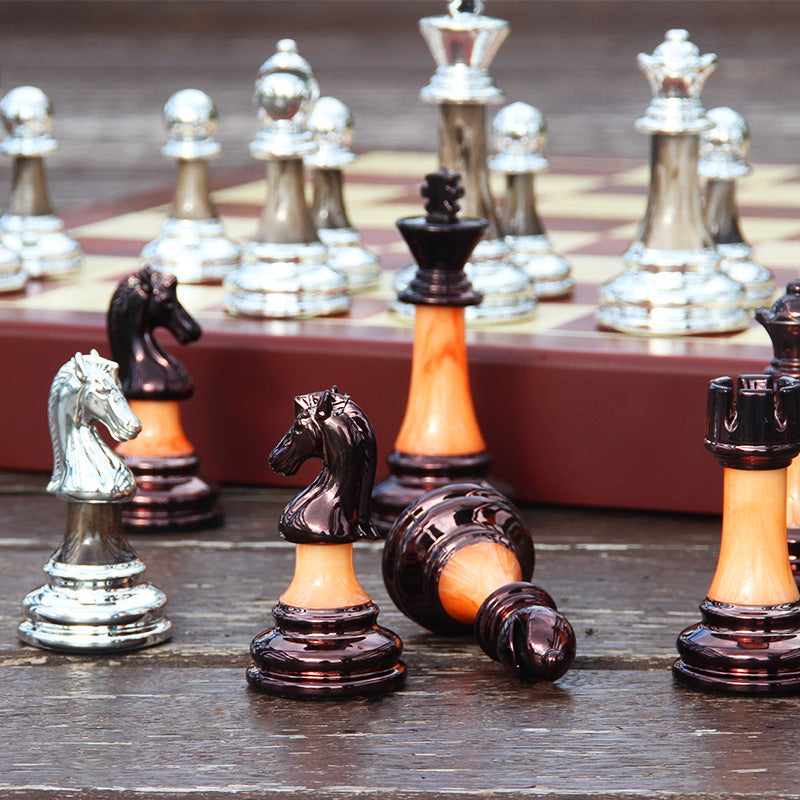 International Chess Metal Acrylic Jade Set Gift Chess Board