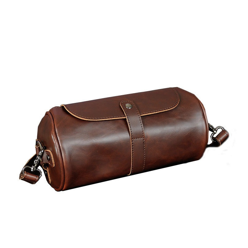 Fashionable Single Shoulder Cylinder Bag Retro Trendy and Personalized Cylinder Bag