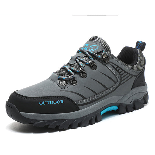 Outdoor men's hiking shoes, mesh breathable single shoes, casual low cut lace up hiking shoes