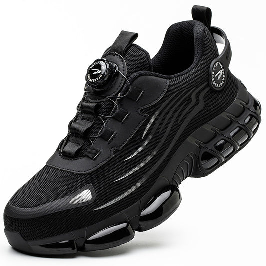 Button on/off no tie wear-resistant shoes anti piercing breathable and safe shoes