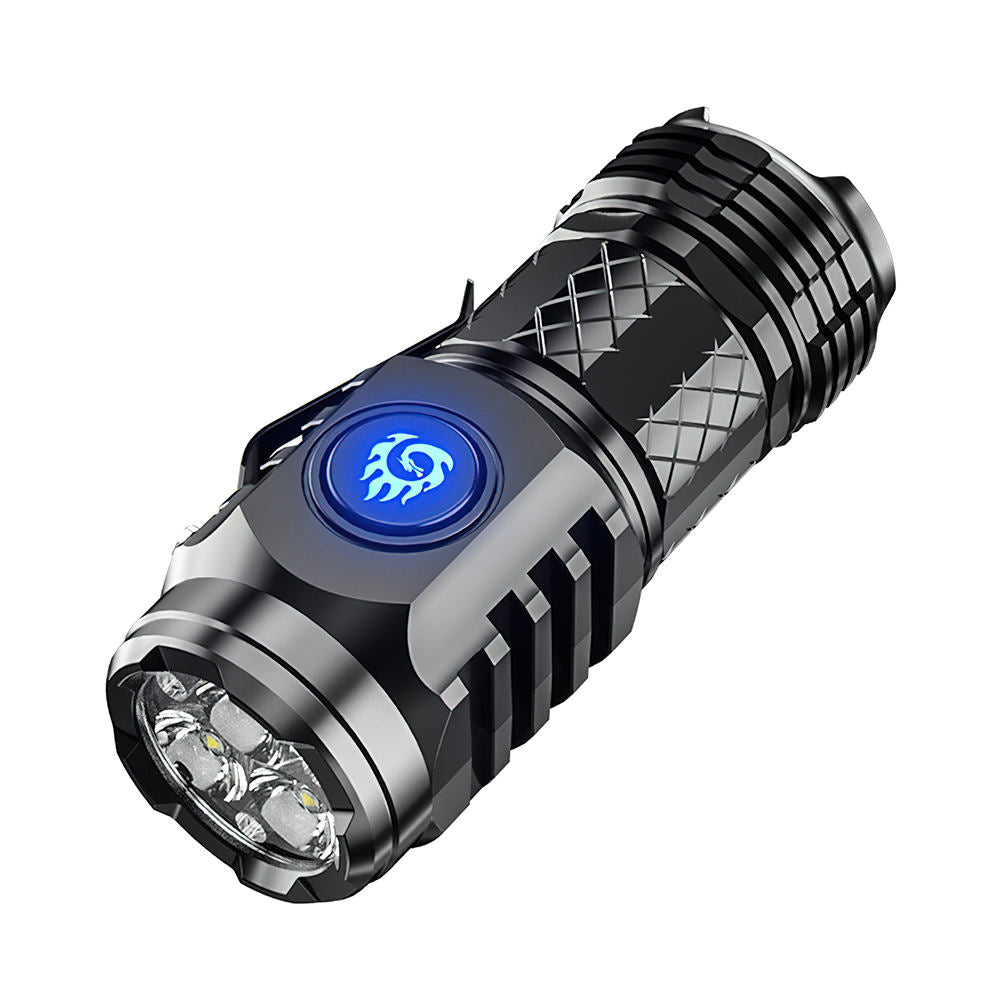 Rechargeable 3 LED 3000 Lumens 5 Modes Outdoor EDC Flashlight Power Outage Emergency Lighting