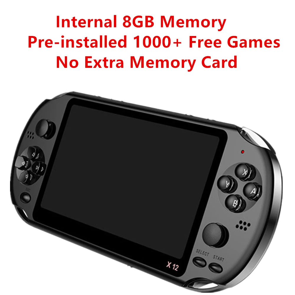 5.1 inch Handheld Portable Game Console Dual Joystick 8GB preloaded 1000 free games support TV Output