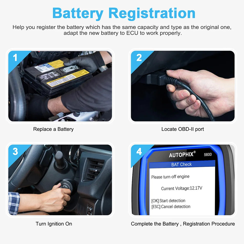 AUTOPHIX 5600 All System OBD2 Scanner Diagnostic EPB ABS Oil TPS Car Code Reader for VW/Audi Group TPMS Engine Battery Registration