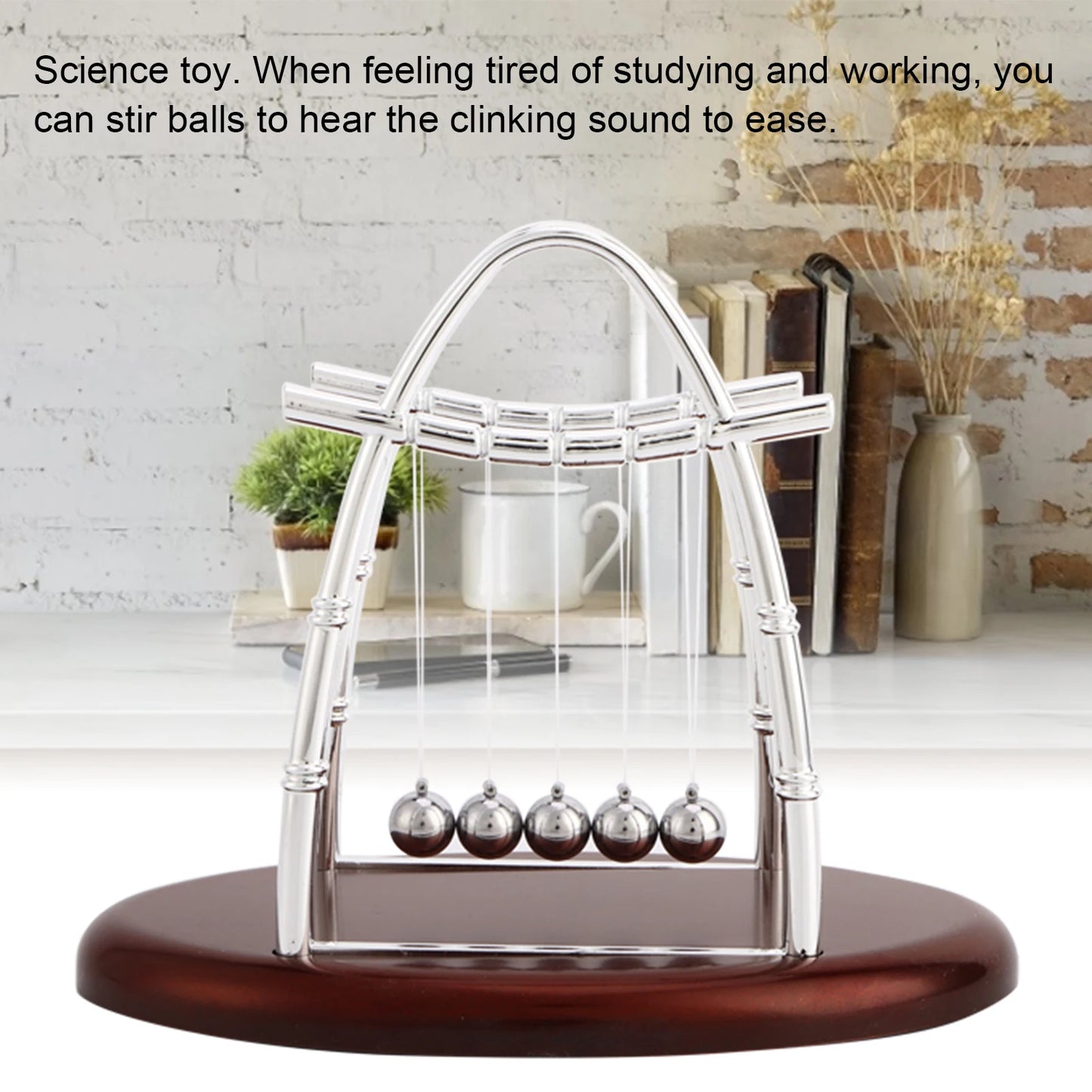 Science Balance Balls Newton's Balance Balls Newton's  Balance Steel Balls Physics Science Pendulum Ornaments  Desk