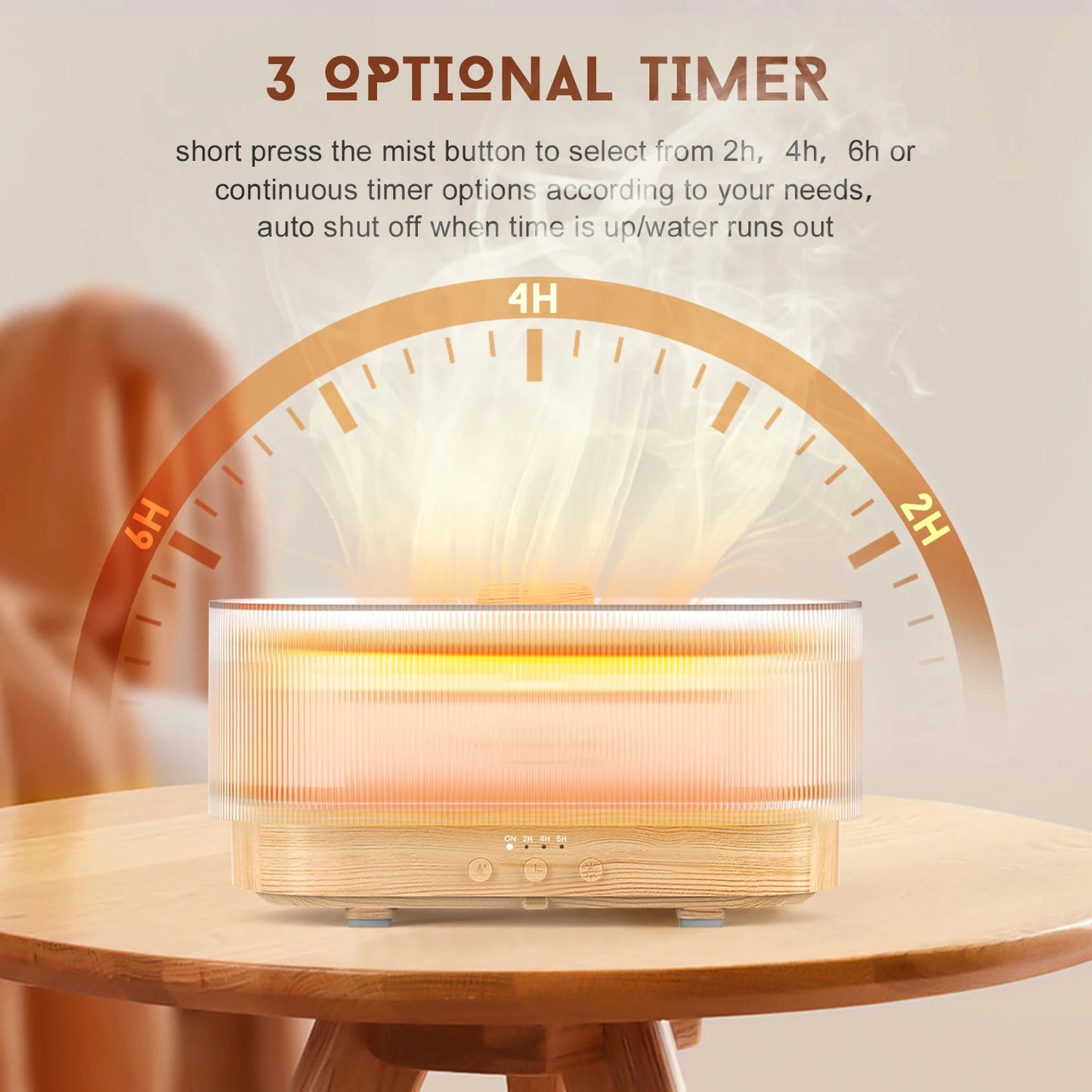 Sejoy Flame Aromatic Aroma Diffuser 300ml USB Household Air Humidifier With Cool Mist Colorful Desktop Purifier Bedroom