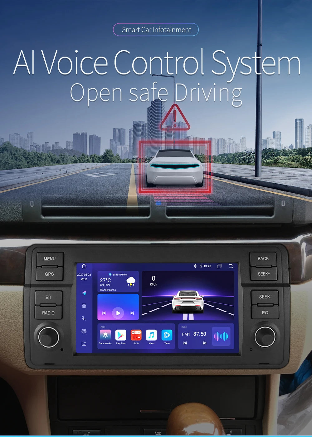 7''DSP System 2 Din Android 13 Auto Radio Car Multimedia Player For BMW E46 CarPlay 4G GPS 2din Autoradio