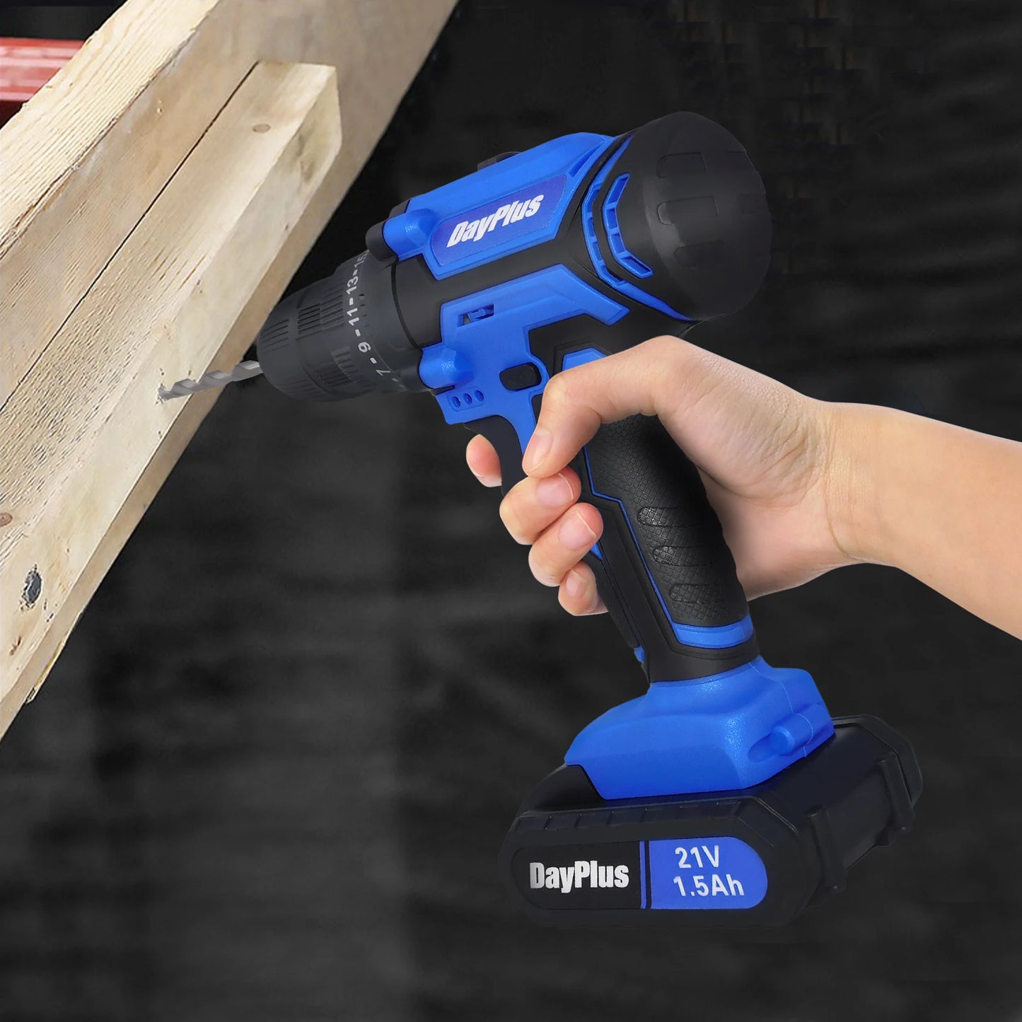 21V Cordless Power Drill,Handheld Screwdriver Drill Set with 25+1 Torque Setting,1.5AH Li-ion Battery&Fast Charger,2-Gear Drill