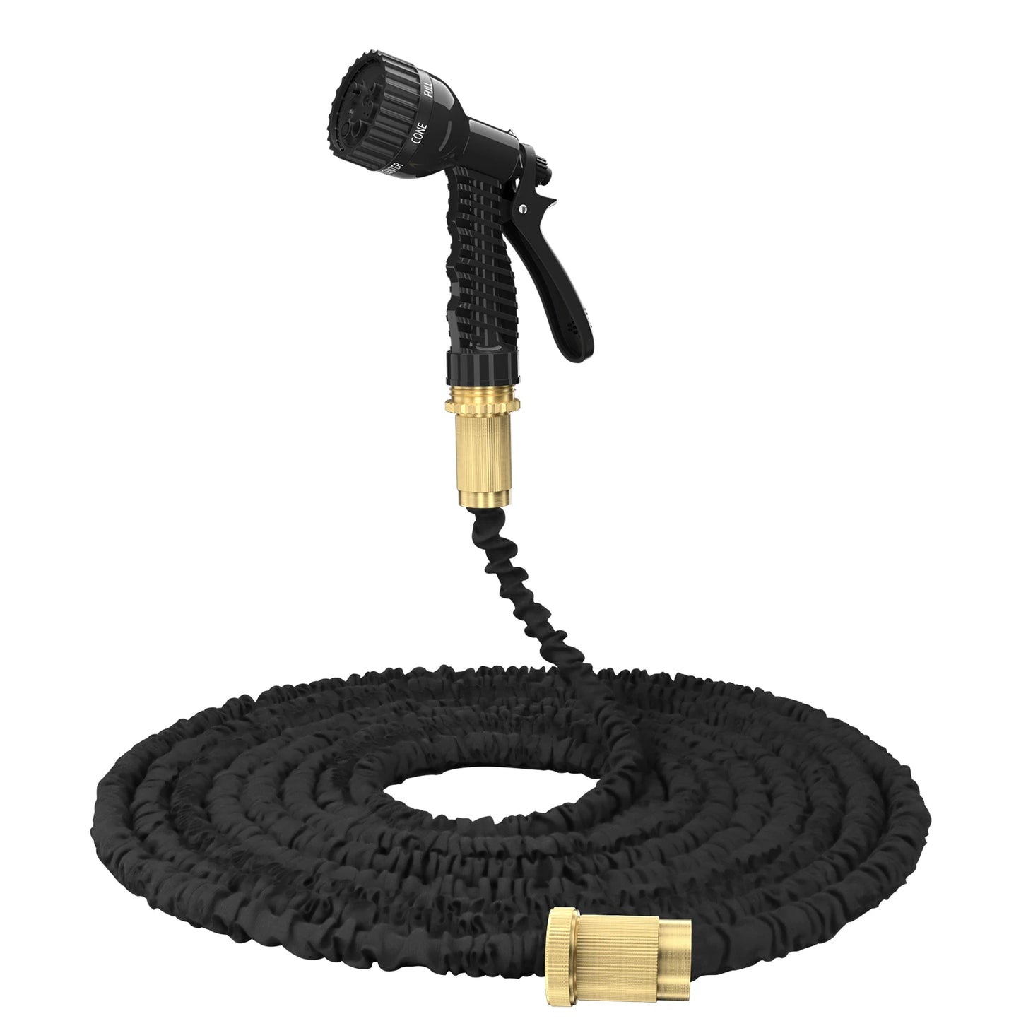 Expandable Garden Hose Water Gun 7 Spray Modes Leak-Proof Kink-Free Lightweight Magic Hose for Watering Washing Cleaning