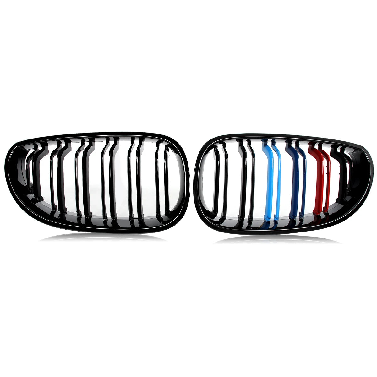 MAGICKIT Gloss Black M Color Front Kidney Grille Grill For 2003-10 BMW E60 E61 525i 535i