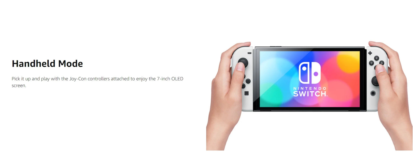 Nintendo Switch (OLED model) with White Joy-Con