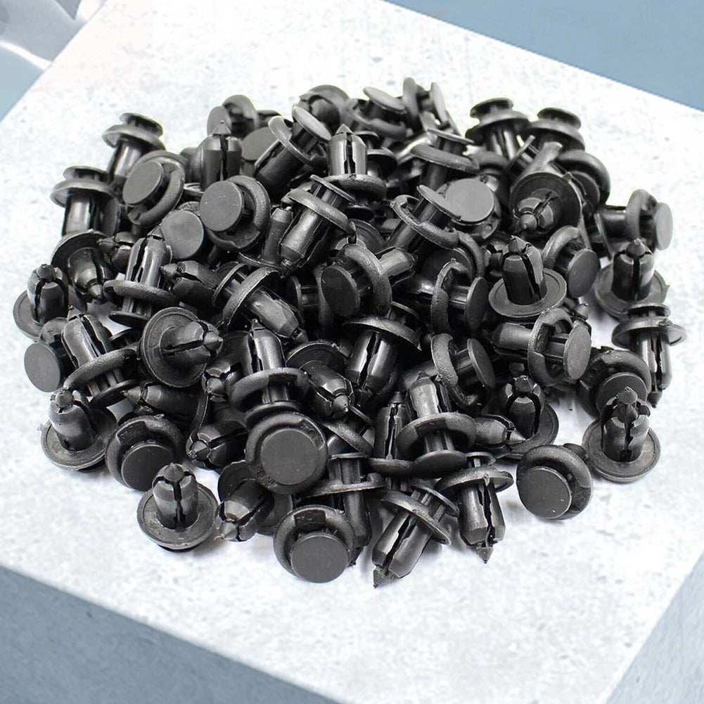 Car Rivet Fastener 10mm Bumper Clip Retainer Screw Black Door Panel Fender Liner Retainer Clip Plastic Auto Bumper Fender Buckle