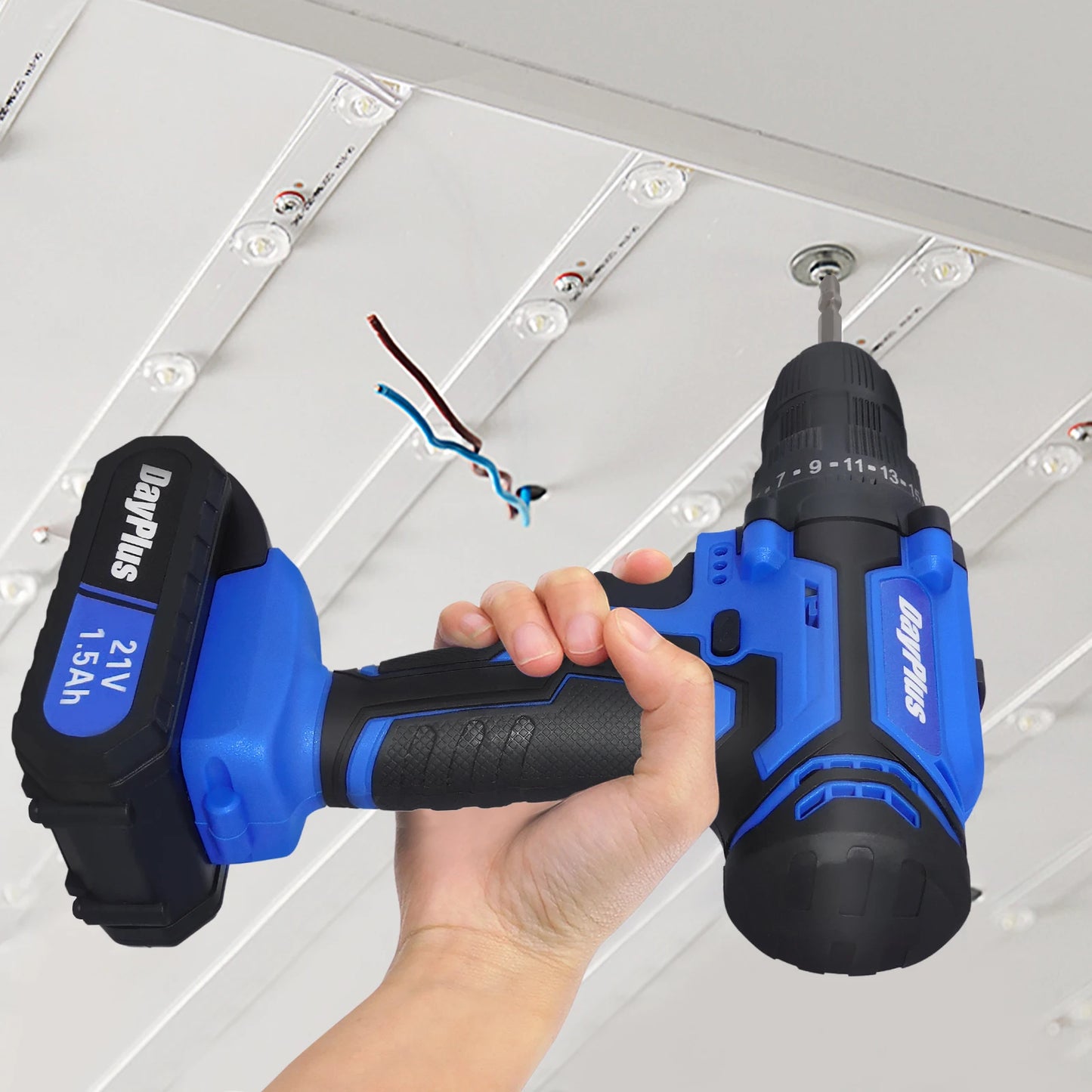 21V Cordless Power Drill,Handheld Screwdriver Drill Set with 25+1 Torque Setting,1.5AH Li-ion Battery&Fast Charger,2-Gear Drill