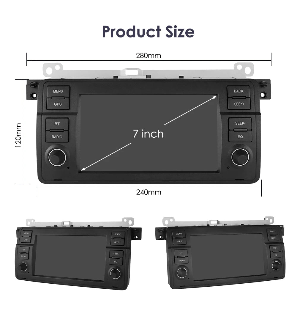 7''DSP System 2 Din Android 13 Auto Radio Car Multimedia Player For BMW E46 CarPlay 4G GPS 2din Autoradio