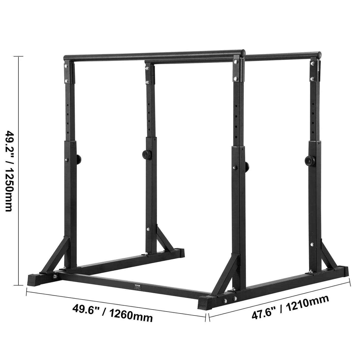 Dip Bar 800lbs Capacity Heavy Duty Dip Stand Station with Adjustable Height Parallel Bar for Strength Training Home Gym