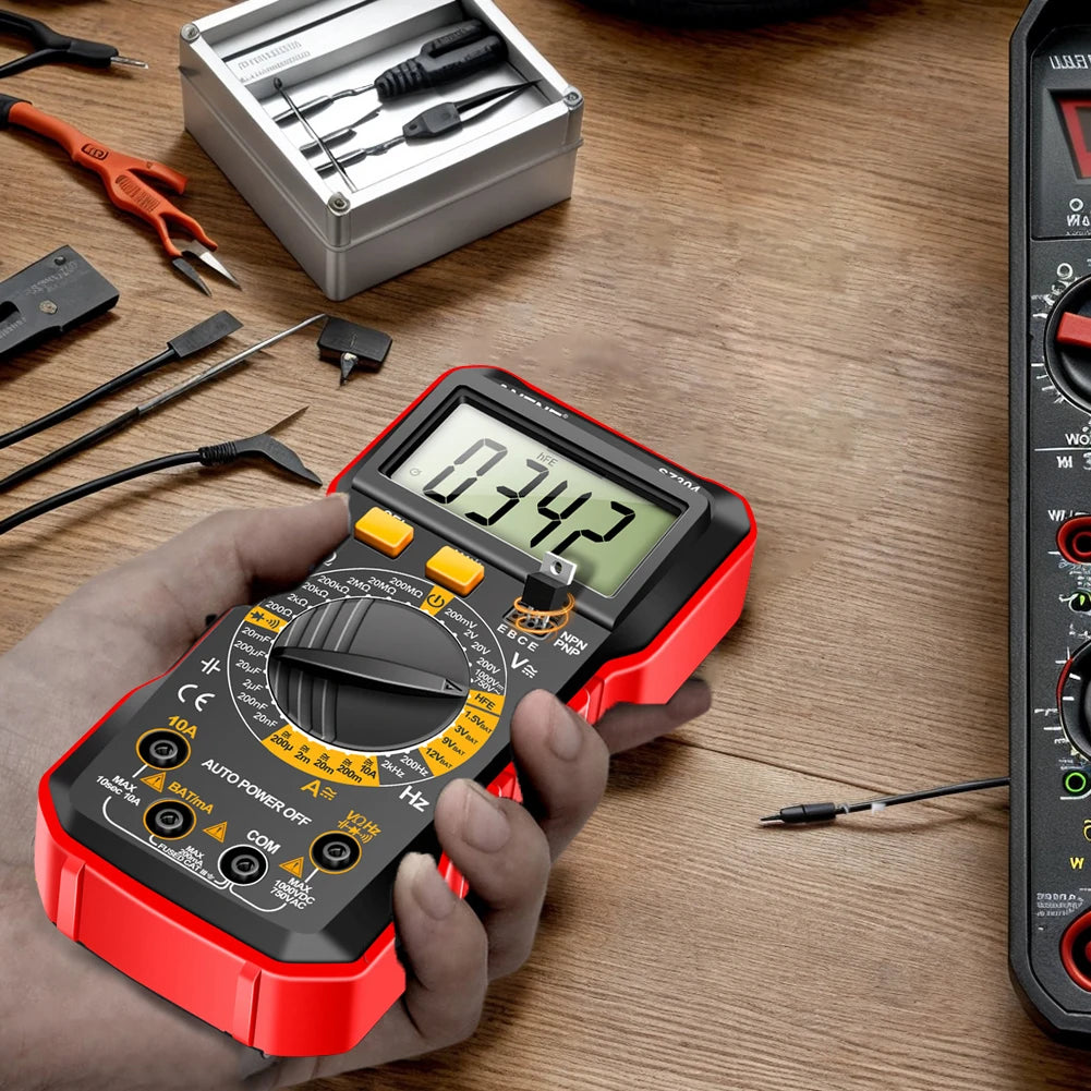 Digital Multimeter Votage Current Ohm Test Tool Large Screen Voltage Detector Auto-Ranging 2000 Counts Handheld Electrical Tools