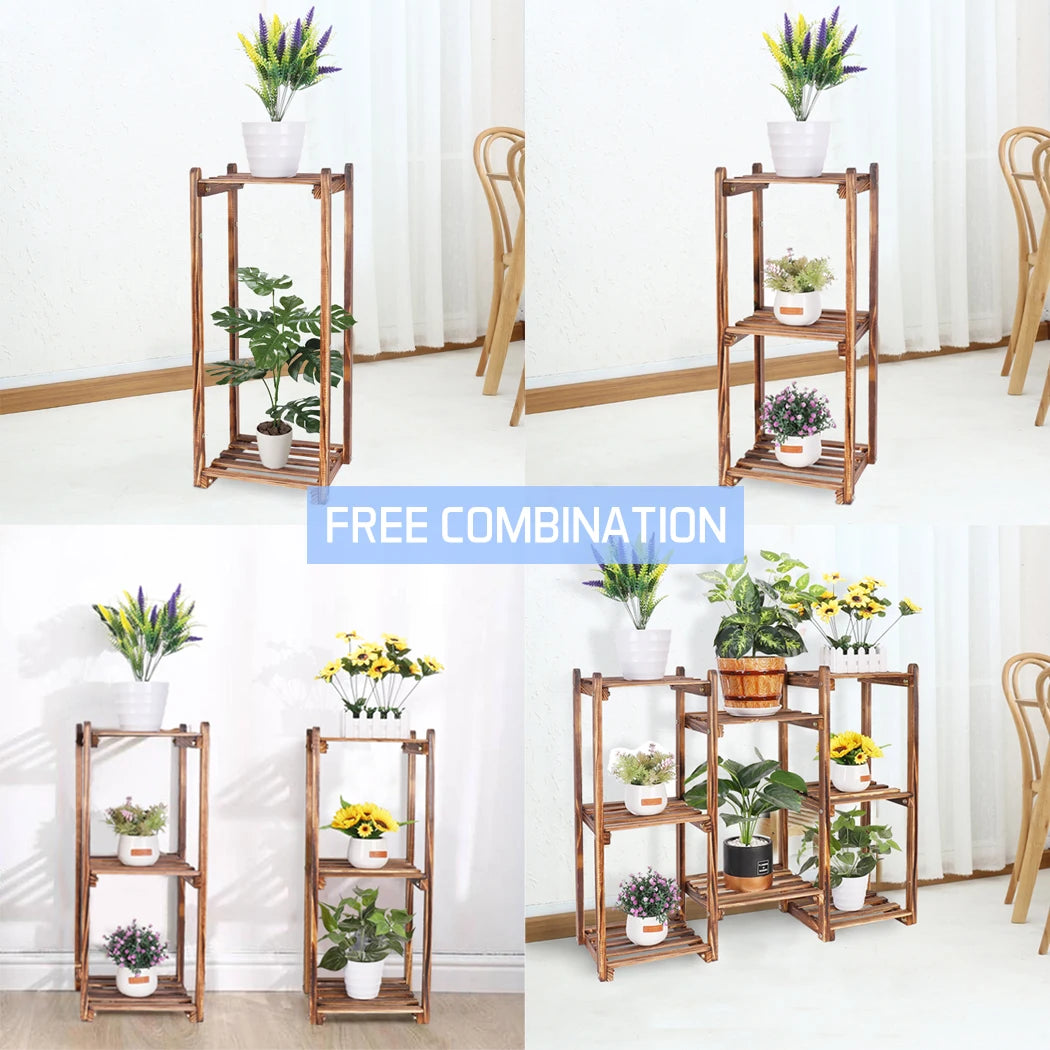 8 Tiers Garden Patio Plant Stand Flower Rack Shelf Indoor Outdoor