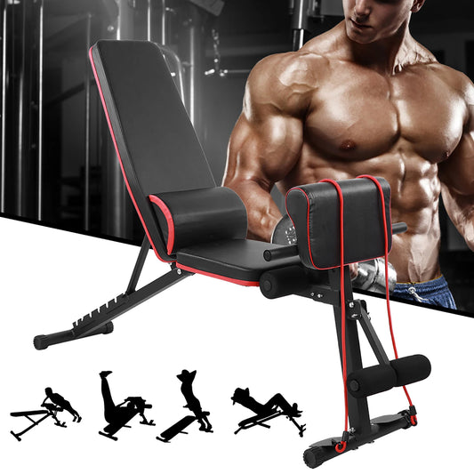7 LVL Adjustable Weight Abdominal Bench Sit‑up Fitness Dumbbell Bench Waist Bench Foldable Fitness Bench