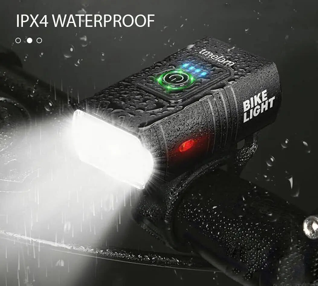 Mountain Bike Lights USB Rechargeable Bicycle T6 LED Torch Front Rear Lamp Set