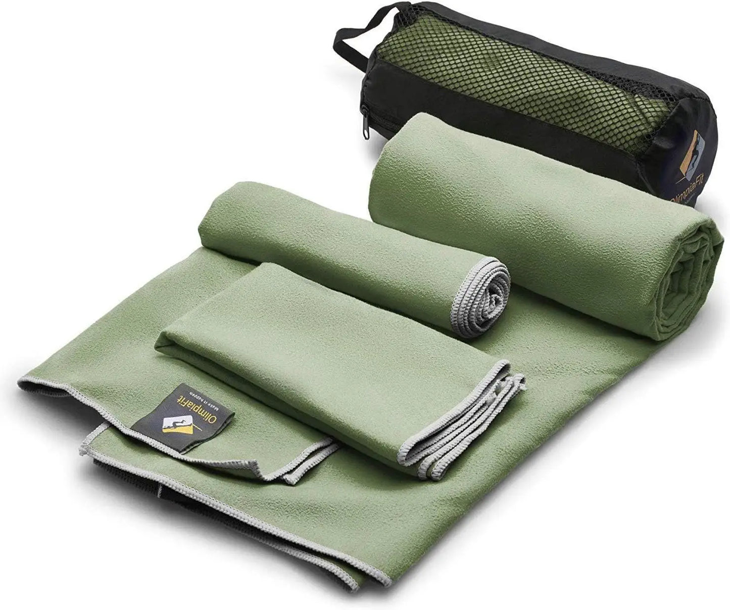 Quick Dry Towel 3 Size Pack of Lightweight Microfiber Travel Towels w/Bag Fast Drying Towel Set for Camping Beach Gym