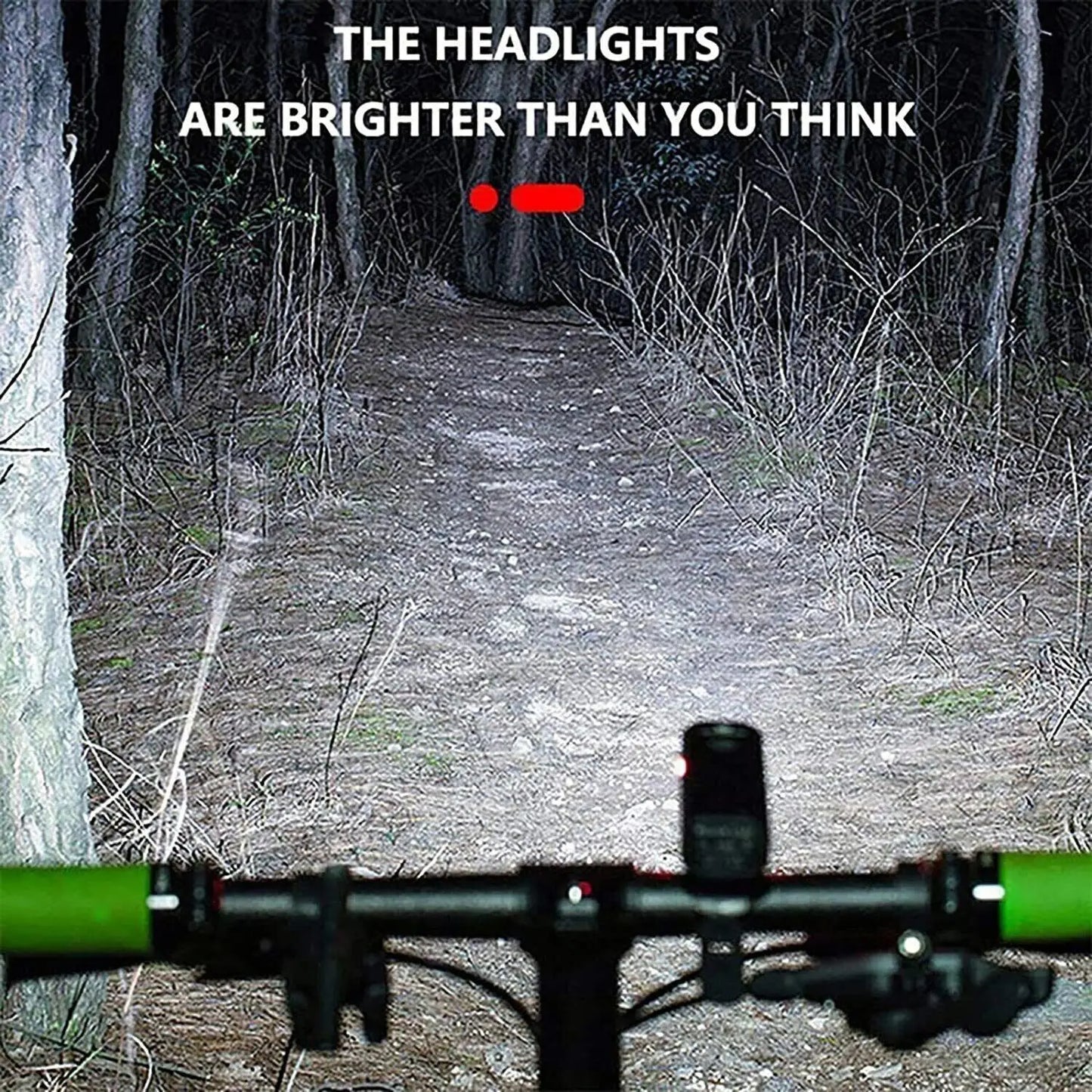 Mountain Bike Lights USB Rechargeable Bicycle T6 LED Torch Front Rear Lamp Set