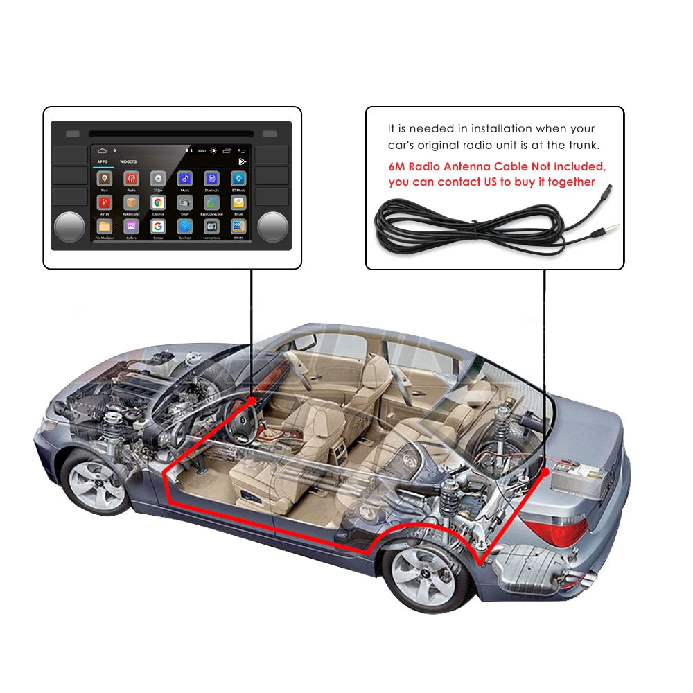 7''DSP System 2 Din Android 13 Auto Radio Car Multimedia Player For BMW E46 CarPlay 4G GPS 2din Autoradio