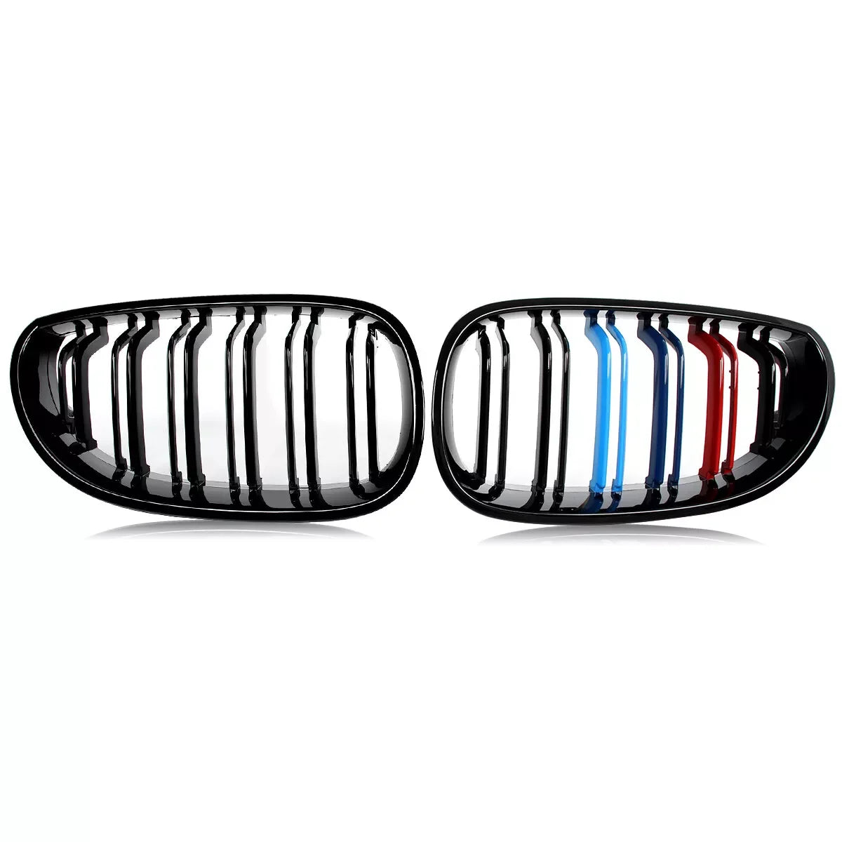 MAGICKIT Gloss Black M Color Front Kidney Grille Grill For 2003-10 BMW E60 E61 525i 535i