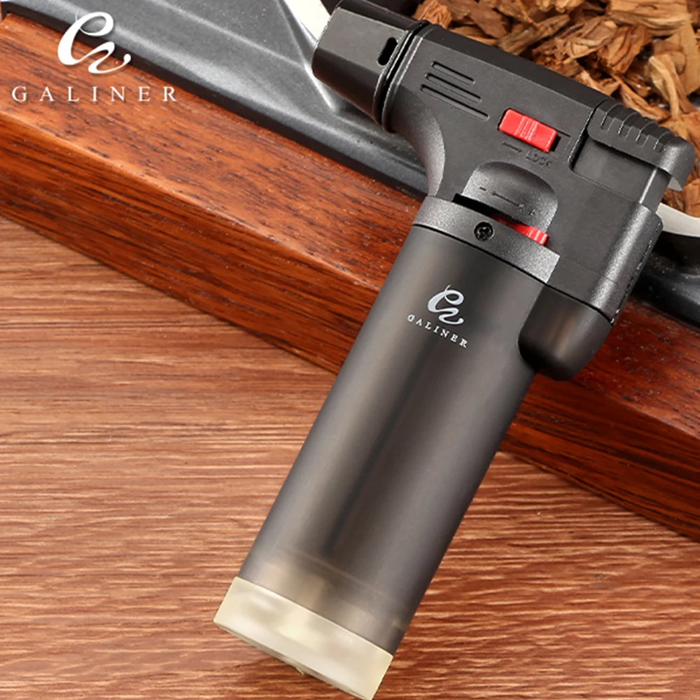 GALINER Plastic 1 Torch Cigar Lighter Butane Gas Blue Flame Jet Lighters