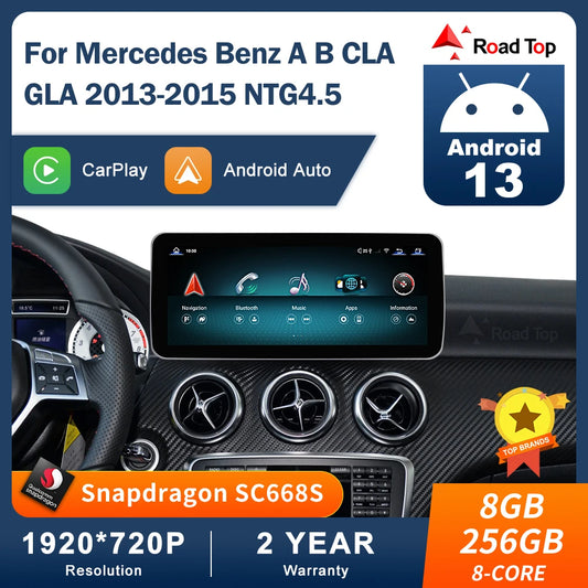 Android 13 Touch Screen for Mercedes Benz A B CLA GLA  W176 X117 X156 W463 W246 2013-2015 GPS Carplay Android Auto Car Radio