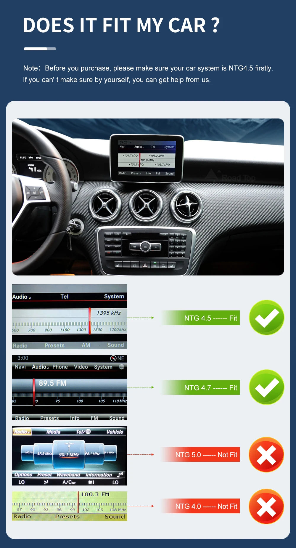 Android 13 Touch Screen for Mercedes Benz A B CLA GLA  W176 X117 X156 W463 W246 2013-2015 GPS Carplay Android Auto Car Radio