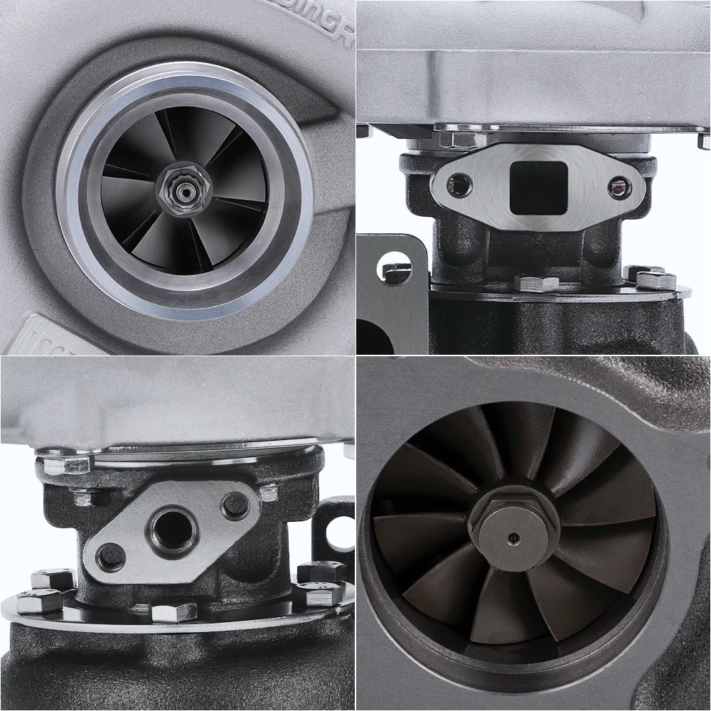 T3 T4 T04E .57 A/R Universal 5 Bolts Turbo Turbocharger for 1.5L to 2.5L 400HP T3 Flange