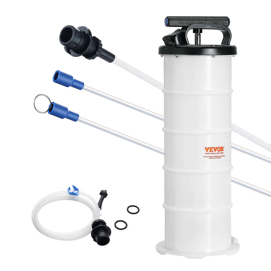 VEVOR 6.5L Fluid Extractor Manual Hand-Operated Car Brake Oil Changer Tool with Hose Vacuum Fluid Oil Pump for Car Accessories