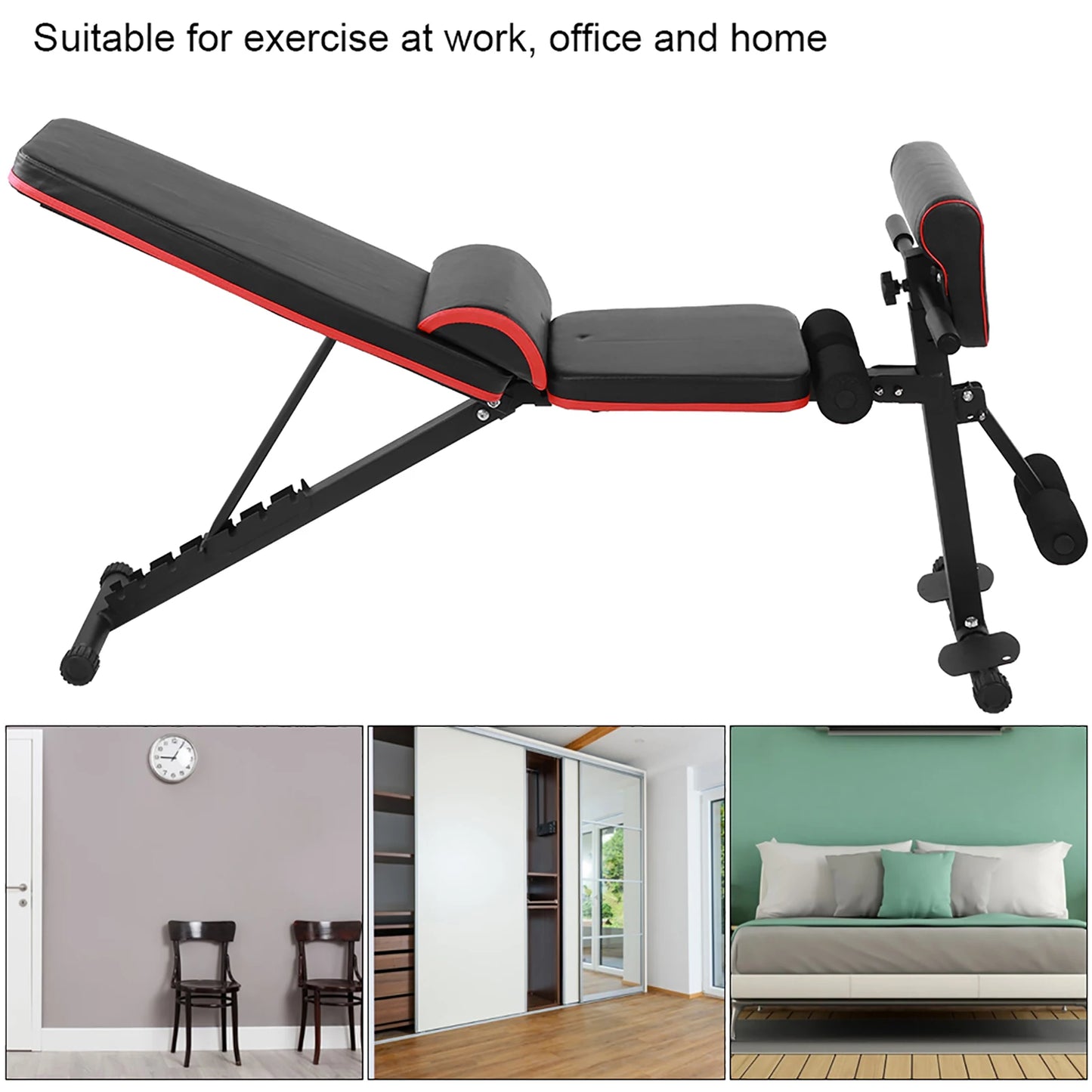 7 LVL Adjustable Weight Abdominal Bench Sit‑up Fitness Dumbbell Bench Waist Bench Foldable Fitness Bench