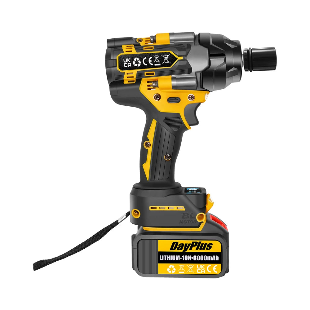 High Torque Impact Wrench Electric Cordless Driver Car Repair Wheel Nut Gun Set With Battery