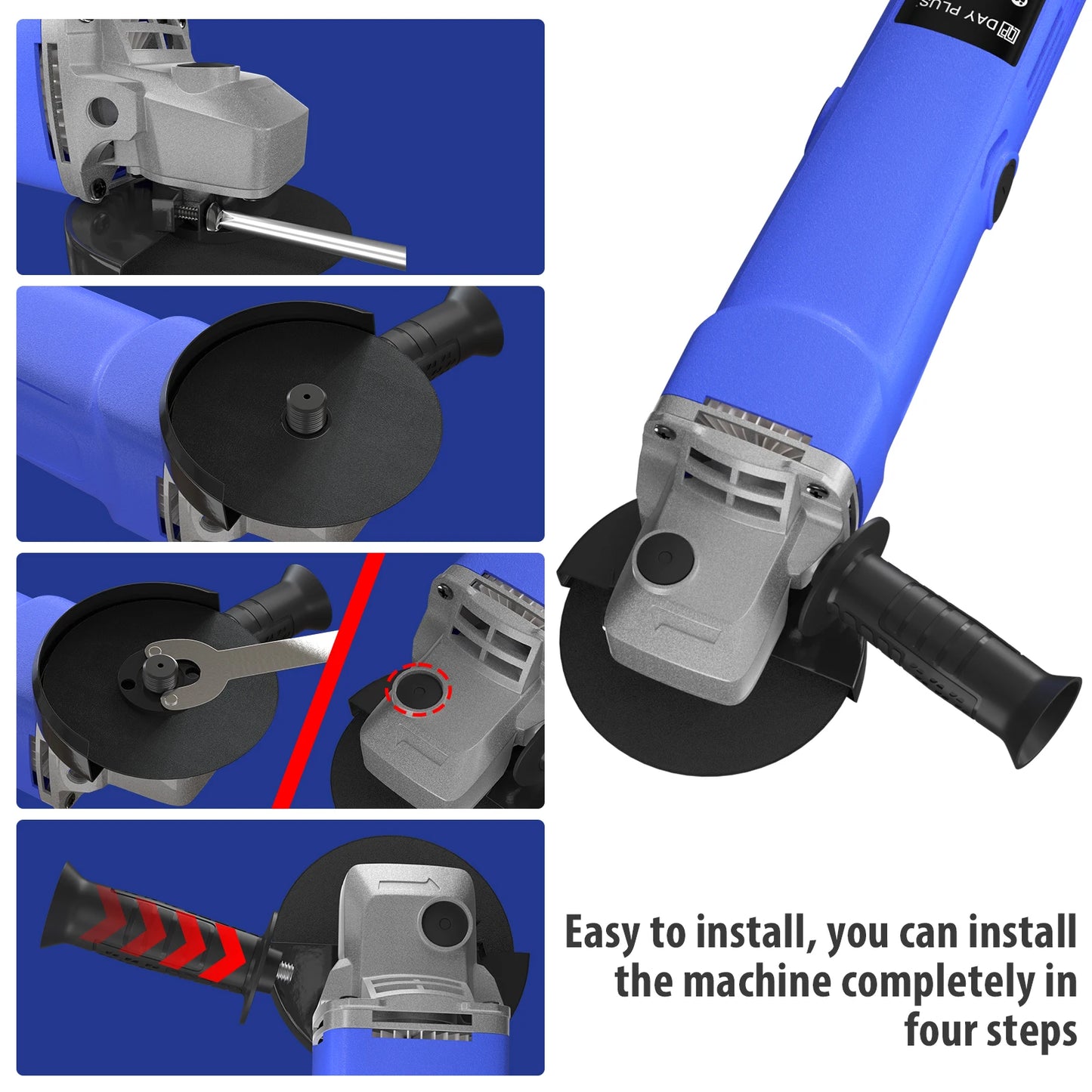 Professional Corded Angle Grinder 900W Angle Grinder for Cutting, Sanding, Polishing and Grinding, 12000RPM Speed,115mm Disc