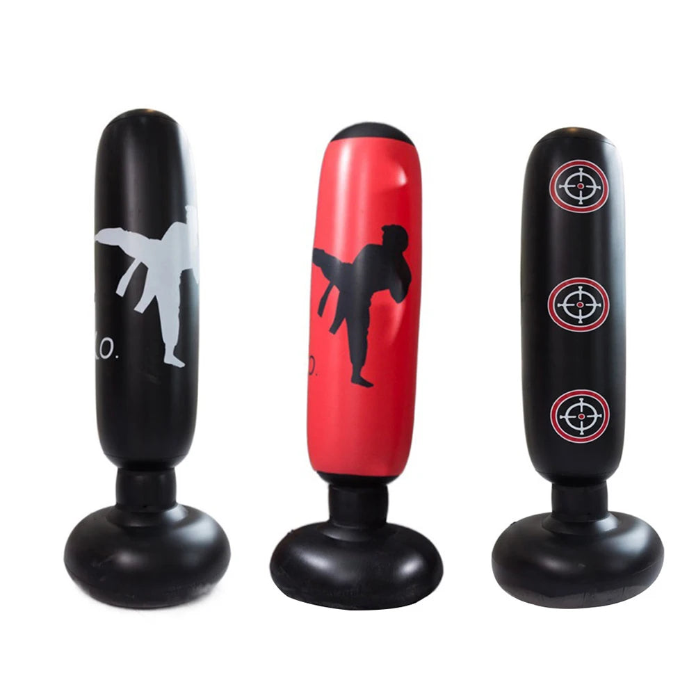 160cm Inflatable Boxing Bag Adult Punch Kicking Sandbag PVC Inflatable Tumbler Gym Boxing Training Target