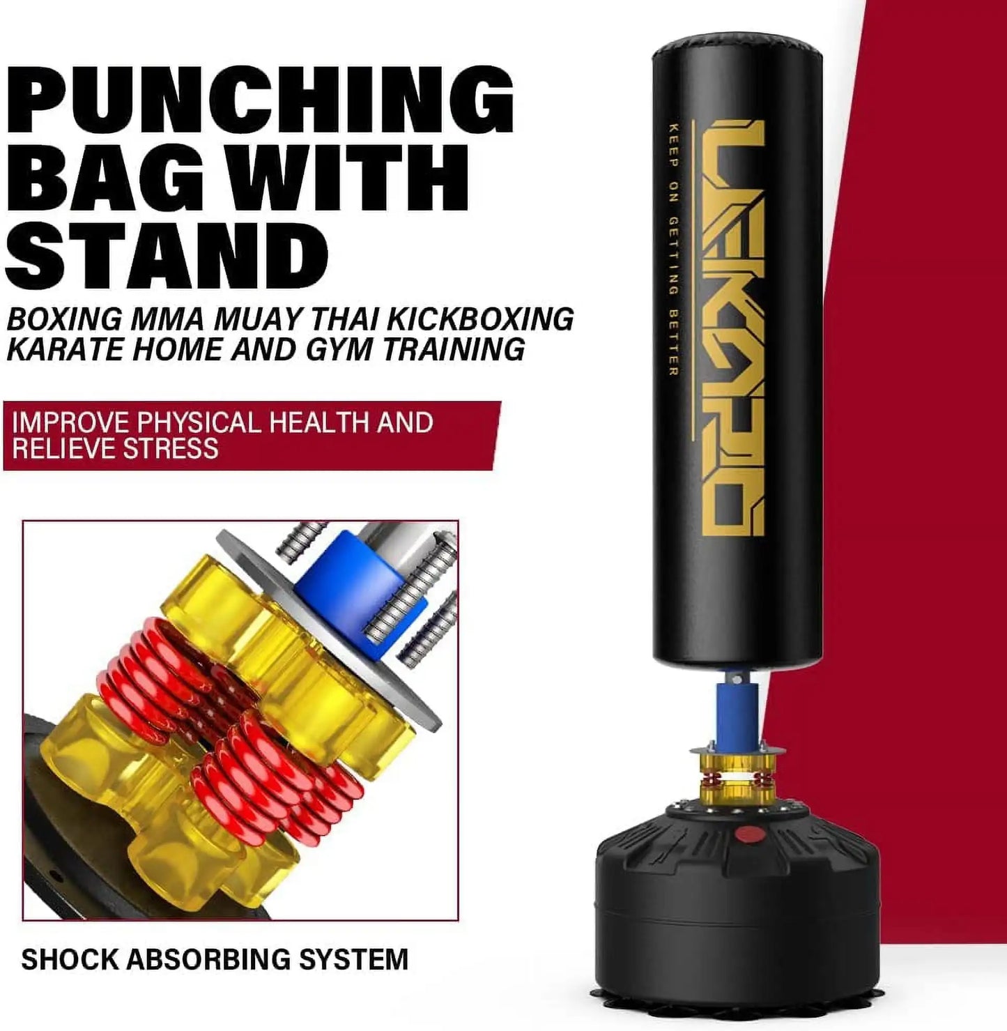 Standing boxing post, punching bag with gloves, home fighting training sandbag, boxing bag with suction cup, gift for men