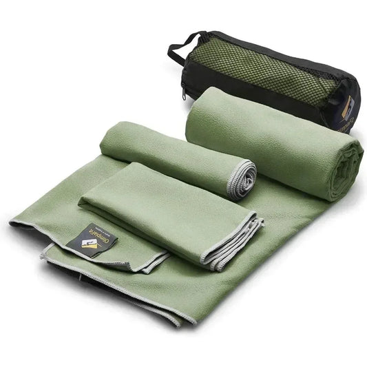 Quick Dry Towel 3 Size Pack of Lightweight Microfiber Travel Towels w/Bag Fast Drying Towel Set for Camping Beach Gym