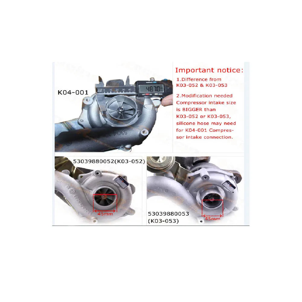 K03-052 Turbo Charger for AUDI A3 TT VW GOLF 1.8T 06A145713D/704T 53039880052