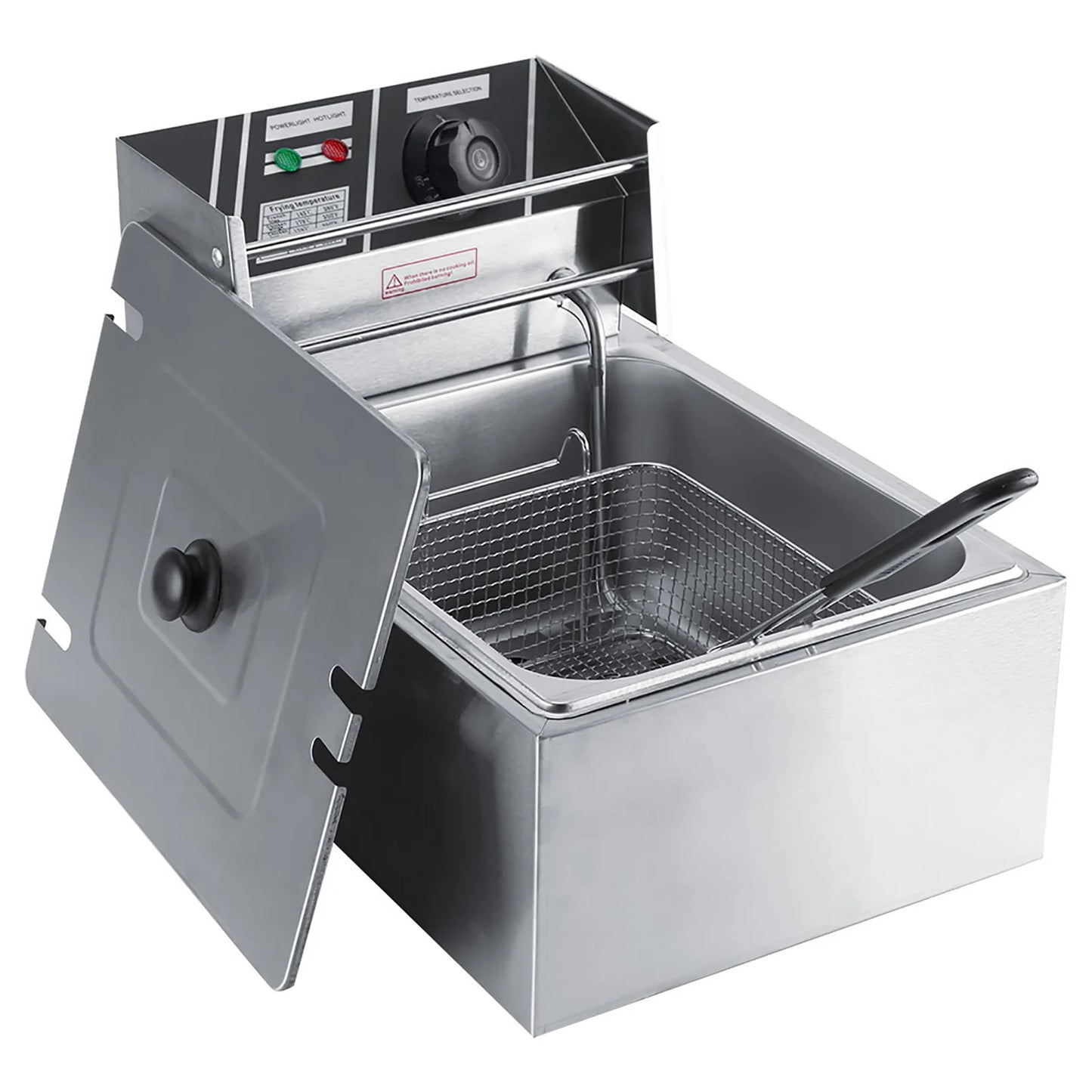6L Stainless Steel Electric  Fryer with Basket for Commercial &amp Home Use Electric Fryer  Fryer Stainless Steel Fryer